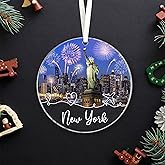 Lerime66 New York City Christmas Acrylic Ornament, New Home Gift, Move to NYC Gift, Perfect for Friends & Loved Ones