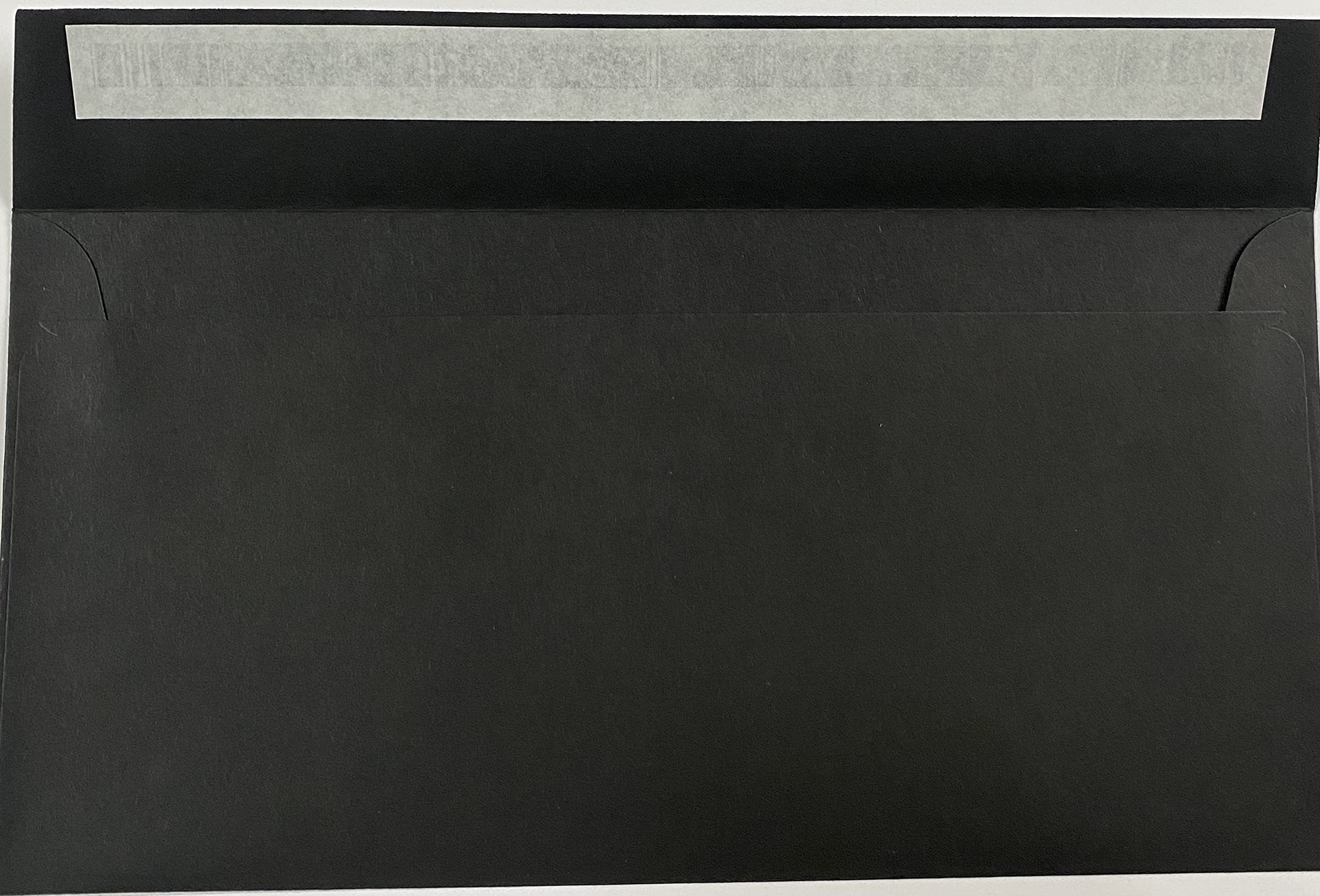 DL (110mm x 220mm) Coloured Envelopes Perfect for Christmas Cards, Greeting Cards, Wedding/Party Invitations, Crafts and Many More - Pack of 12 (Black Peel and Seal)