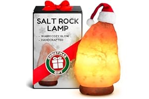 LIGHT YOU Himalayan Salt Rock Lamp with Dimmer – Hand-Carved Himalayan Salt Lamp 5.5–7 Inch (3-5.5 Lbs) with Wooden Base, Cord & Bulb – Adjustable Warm Amber Glow for Bedroom, Living Room, or Meditation Space