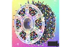 kemooie 500 LED Christmas Lights, 164FT 8 Lighting Modes with Memory Plug in Waterproof Christmas Lights Outdoor, for Birthday Christmas Tree Party Garden Balcony Decorations (Multicolored)