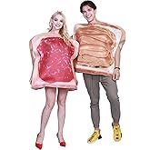 EraSpooky Couples Peanut Butter and Jelly Costume Halloween Party Funny Food Fancy Dress