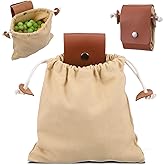 HJZHII Foraging Bag, 1 Pcs Foraging Pouch Waxed Canvas Pouch Outdoor Picking Fruit Bag Multi-Purpose Pouches for Camping Shells Travel Hiking Mushroom Storaging Bags Foldable Pouches for Backpacking