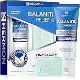 Hermon Balanitis Treatment for Men Relief Kit: Soothing Cream 2oz & Clotrimazole 1% Cleansing Soap 4oz – Helps Relieve Redness, Itching & Irritation – Gentle Care for Sensitive Areas