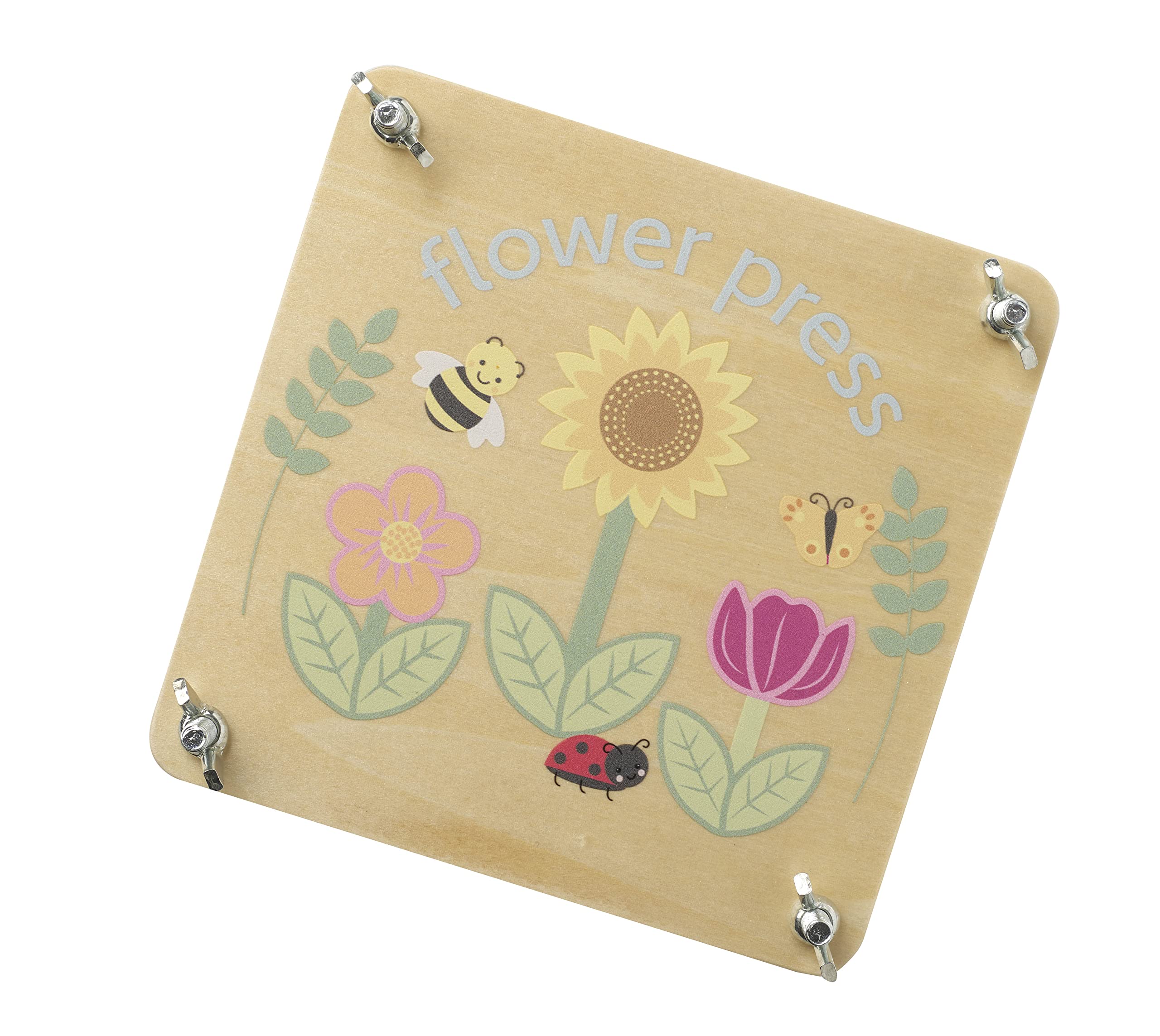 Orange Tree Toys Wooden Flower Press – Nature Gift for Kids, Flower Pressing Kit, Dried Pressed Flowers, Toddler Crafts – Educational Craft Kit for Ages 3-8