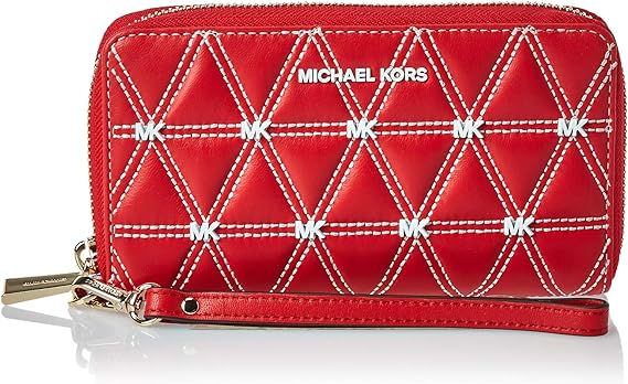 michael kors red leather wallet