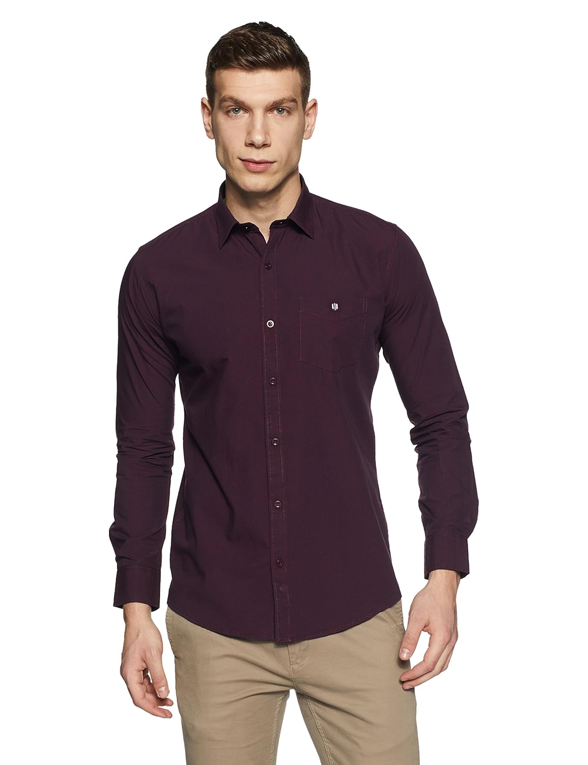 duke men's checkered slim fit casual shirt