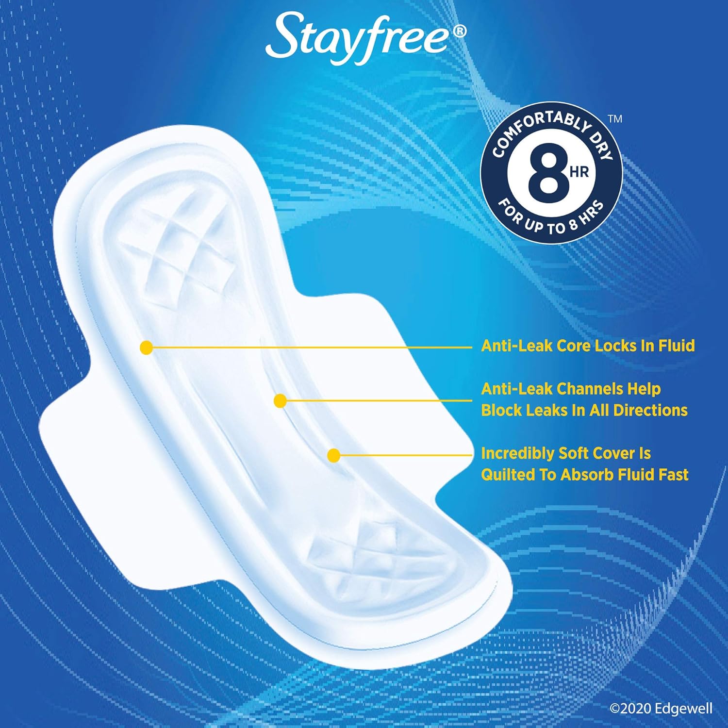 Stayfree Maxi Super Long Pads with Wings For Women, Reliable Protection and Absorbency of Feminine Periods, 45 count: Health & Personal Care