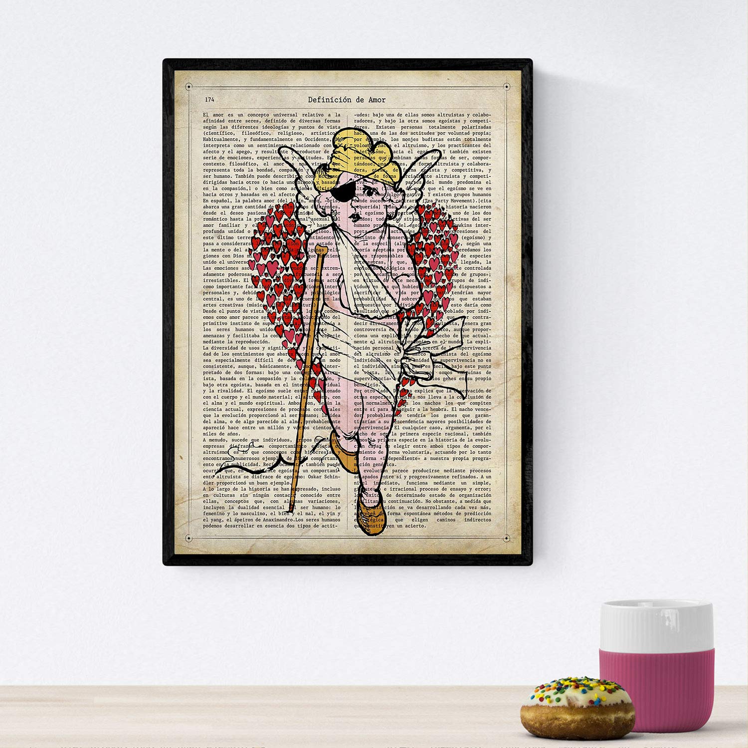 Nacnic Poster Cupid disabled. Romantic love films with definitions. Illustrations for your partner, family, woman, ... Size A4 — image 1