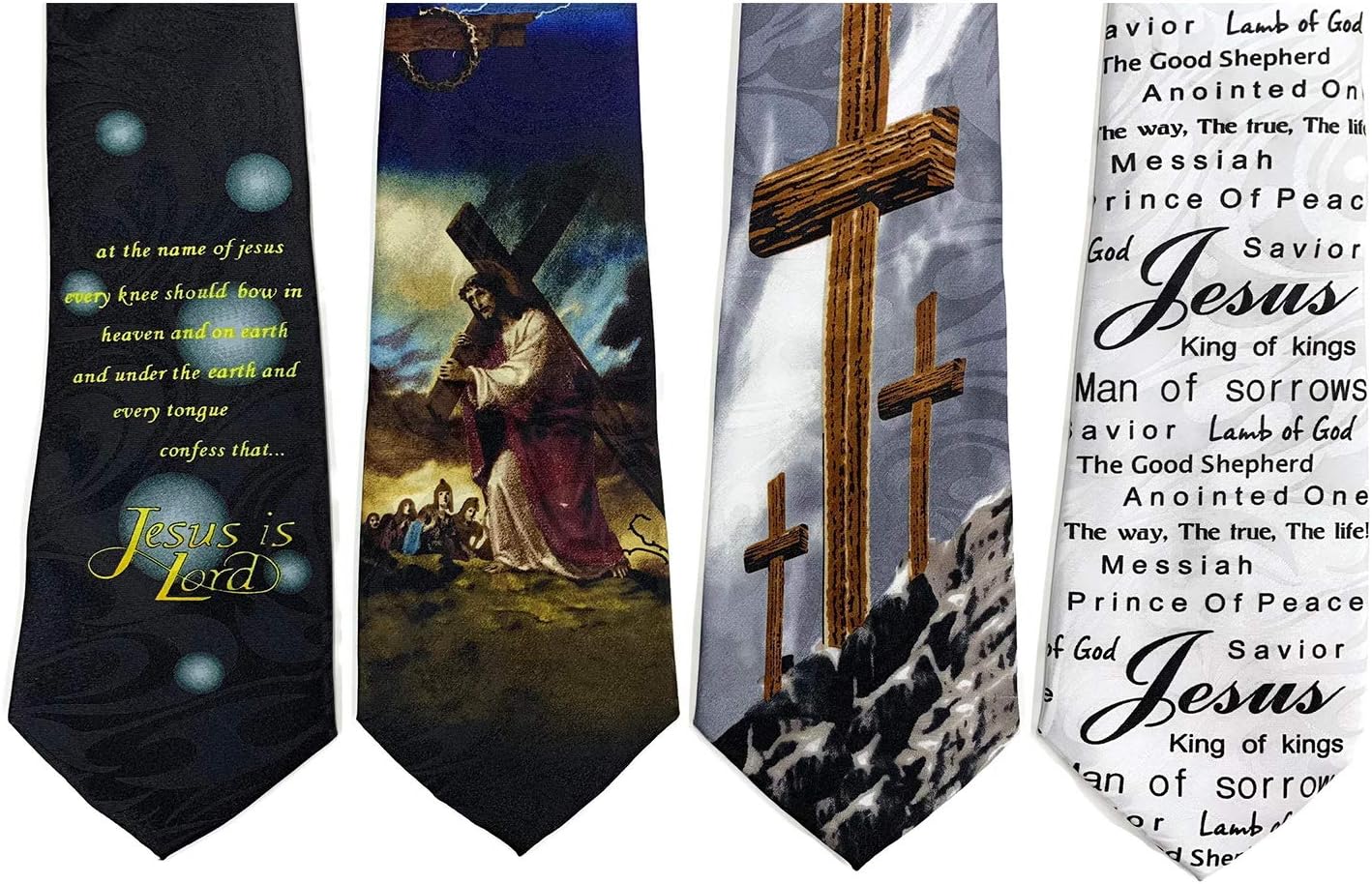 Pack Of 4 Mens Christian Religious Neckties