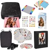 HP Sprocket Portable 2x3 Instant Color Photo Printer Bundle Black Noir
