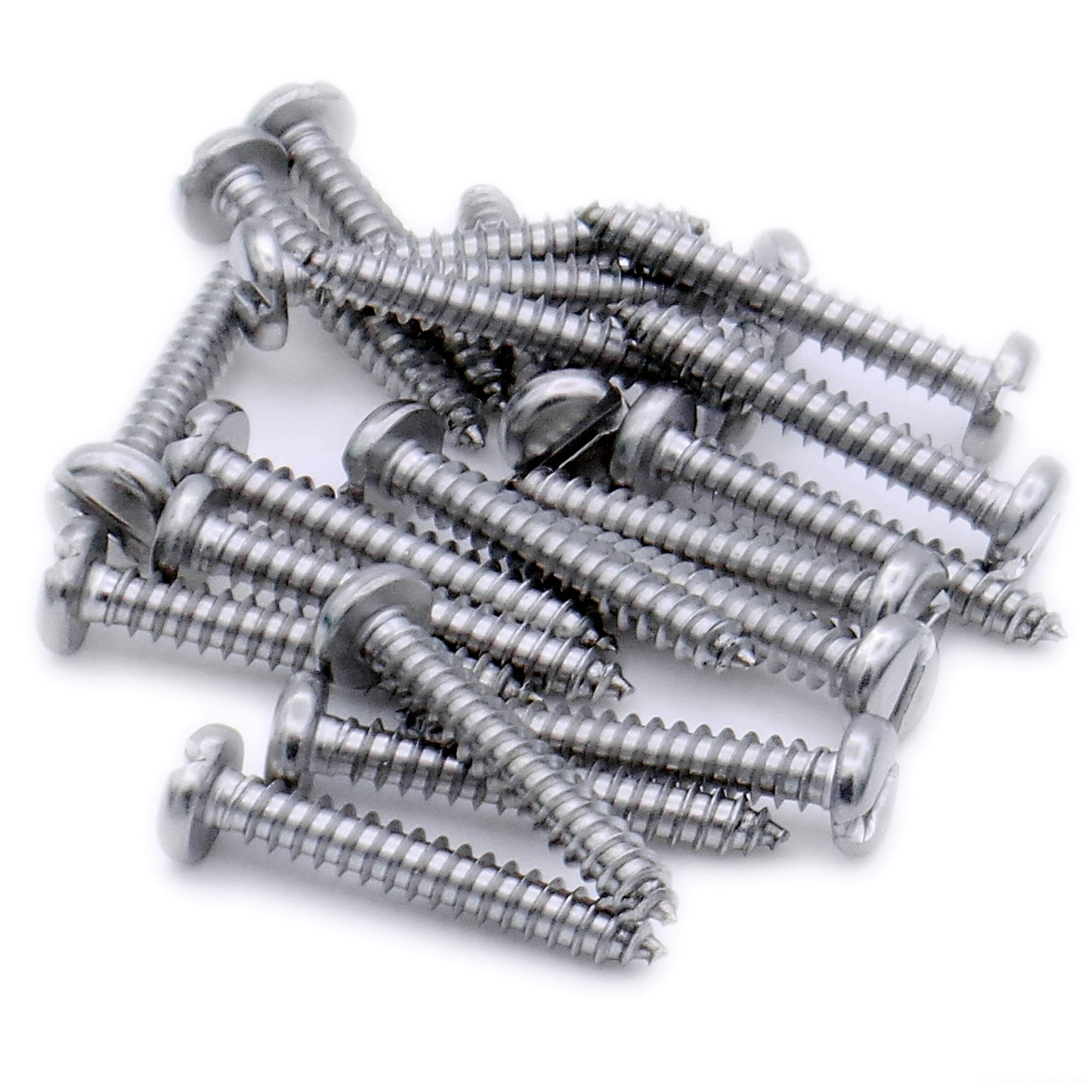 No.14 x 1.75 (6.3mm x 45mm) Slot Pan Self-Tapping Screw - Stainless Steel (A2) (Pack of 20)