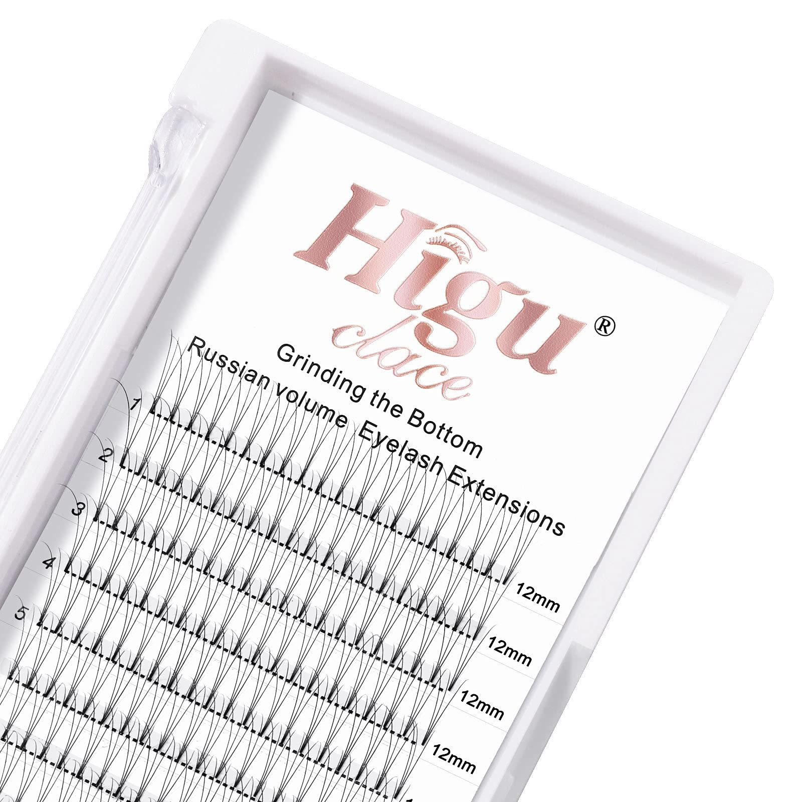 Premade Fans Volume Eyelash Extensions 3D|4D|5D|6D 0.07/0.10mm Curl C/D 8mm~18mm 3D 0.07 D 12mm Short Stem Russian Premade Lash Extension Fans (3D 0.07 D 12mm)