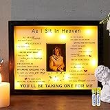 WOODEXPE Sympathy Gift 8" x 10" LED Memorial Shadow
