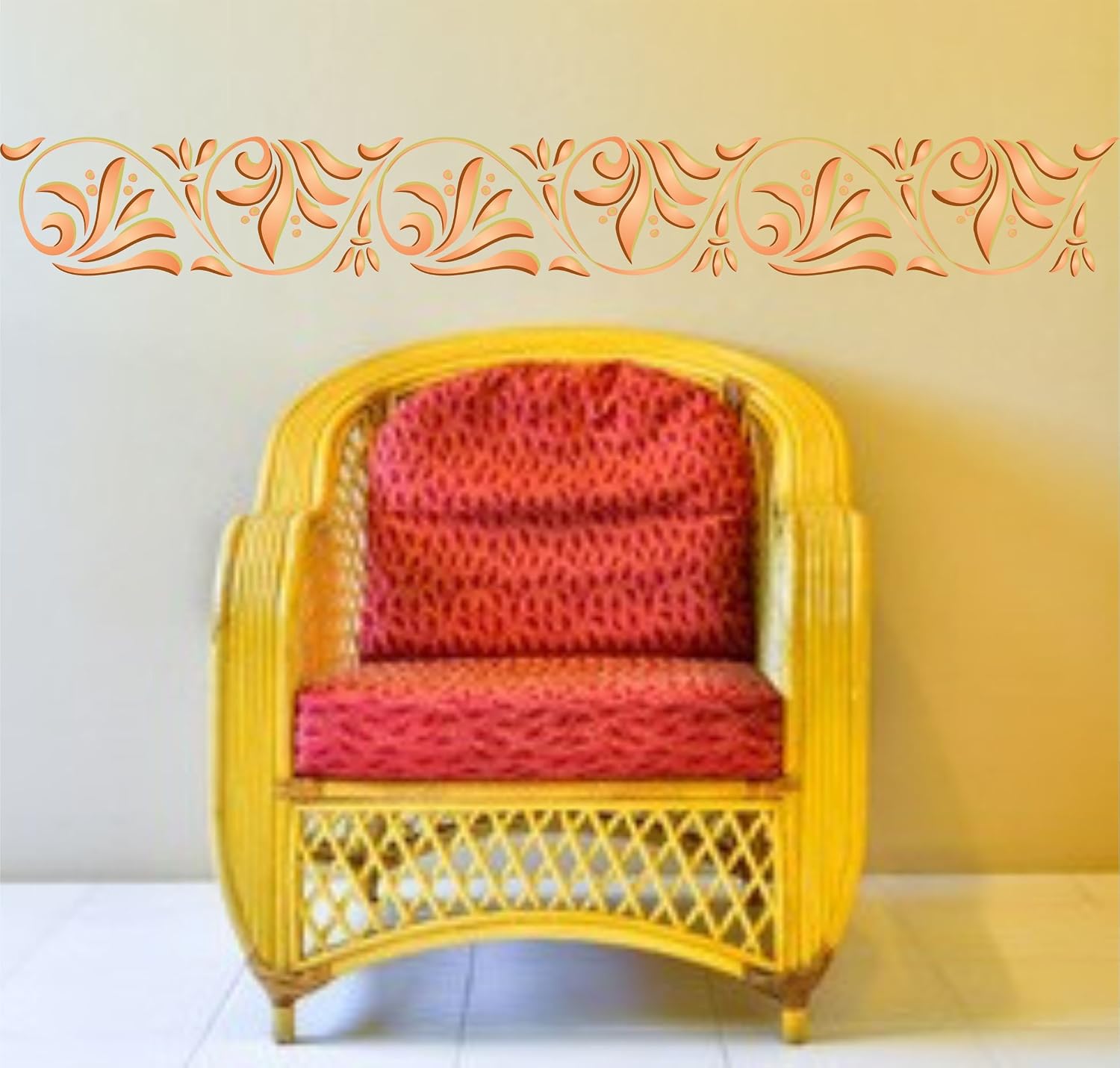 Art Nouveau Stencil Border - 47 x 16.5cm - Reusable 1890s Floral Nouveau New Art Wall Stencils for Painting - Image 5