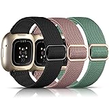 Maledan 3 Pack Elastic Band Compatible with Fitbit