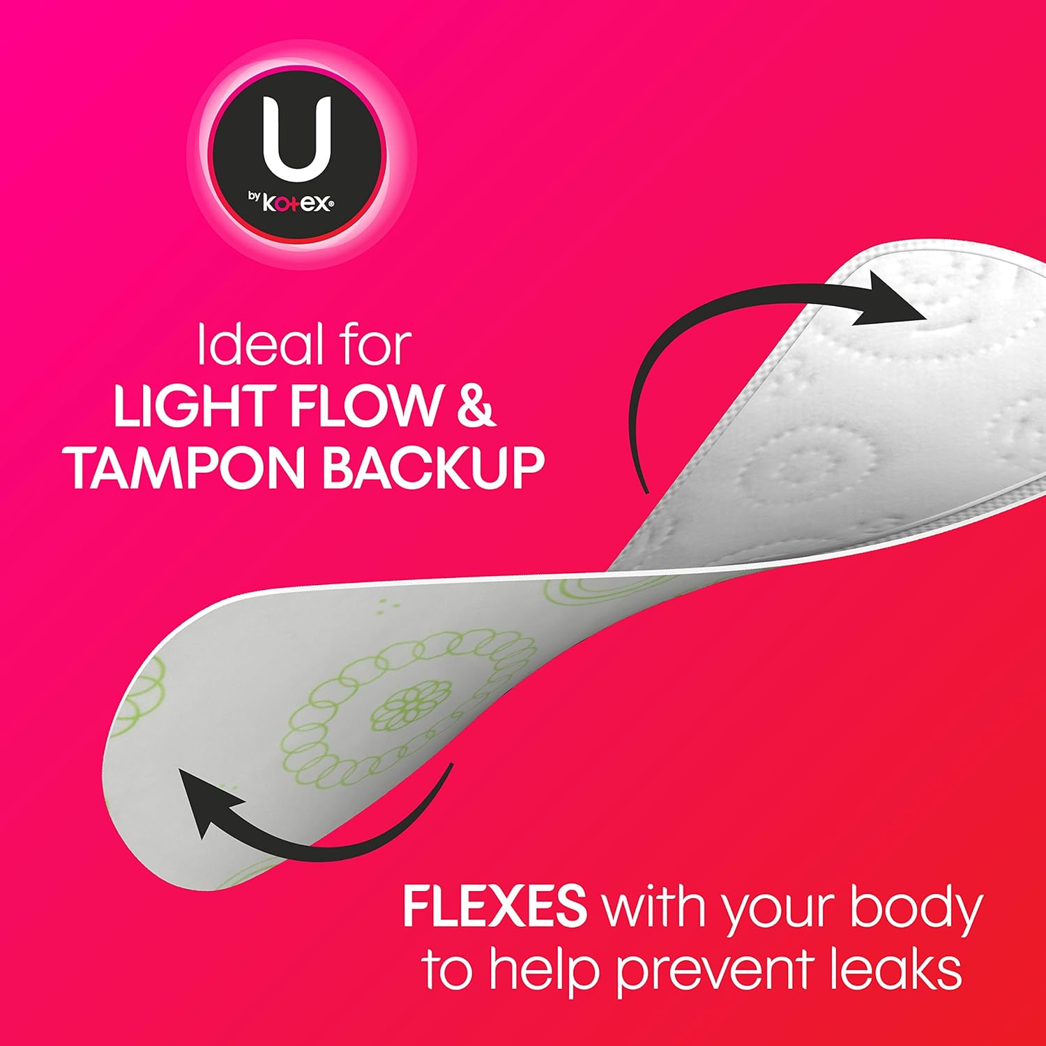 U by Kotex Lightdays Panty Liners, Regular, Unscented, 516 Count (4 Packs of 129) (Packaging May Vary): Health & Personal Care