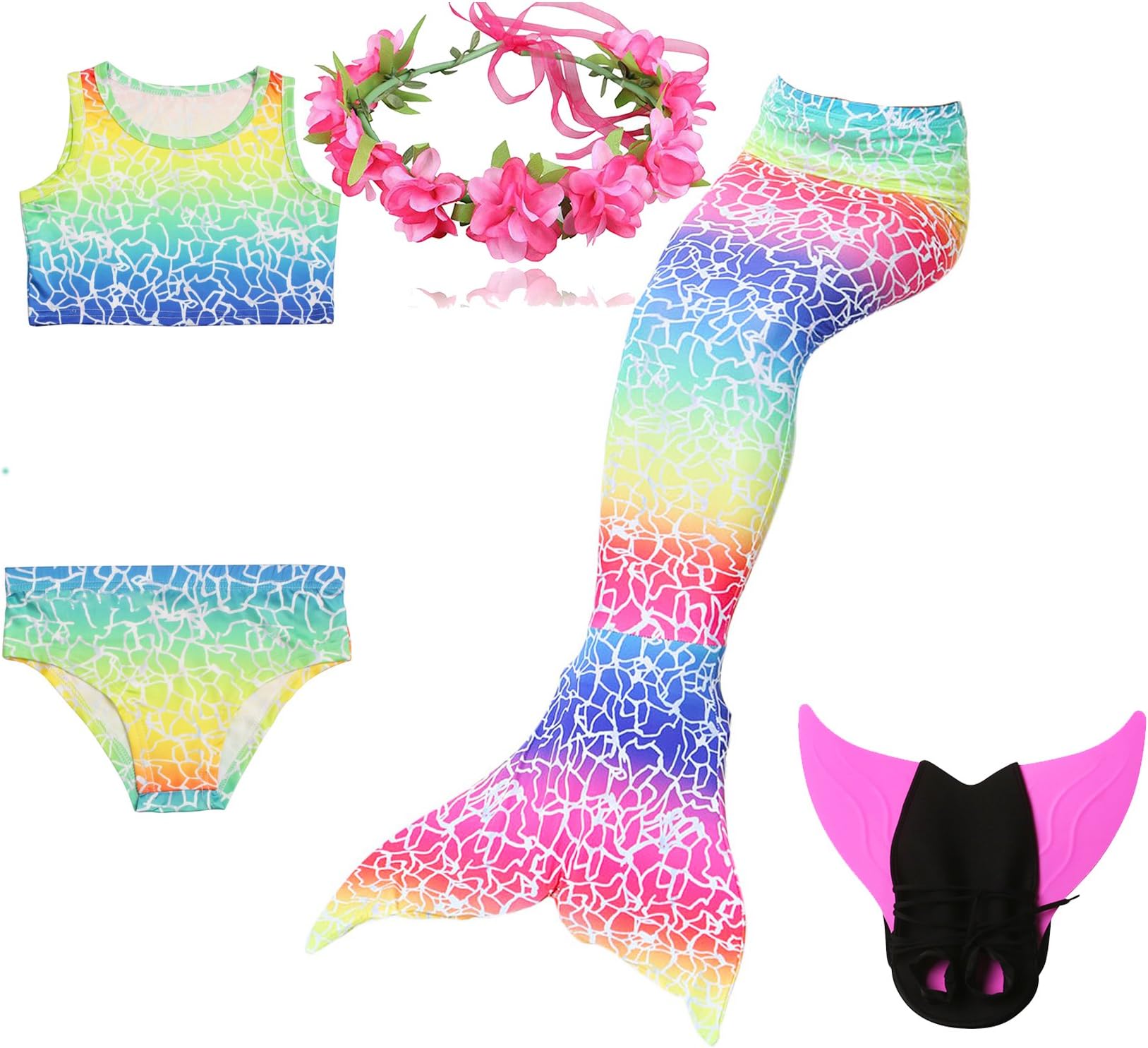 Kids Mermaid Tail For Swimming With Monofin