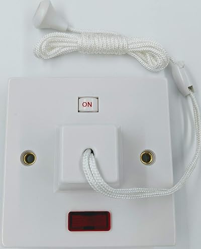 Status Electric Shower Ceiling Switch Pull Cord 45 Amp Double Pole Isolator