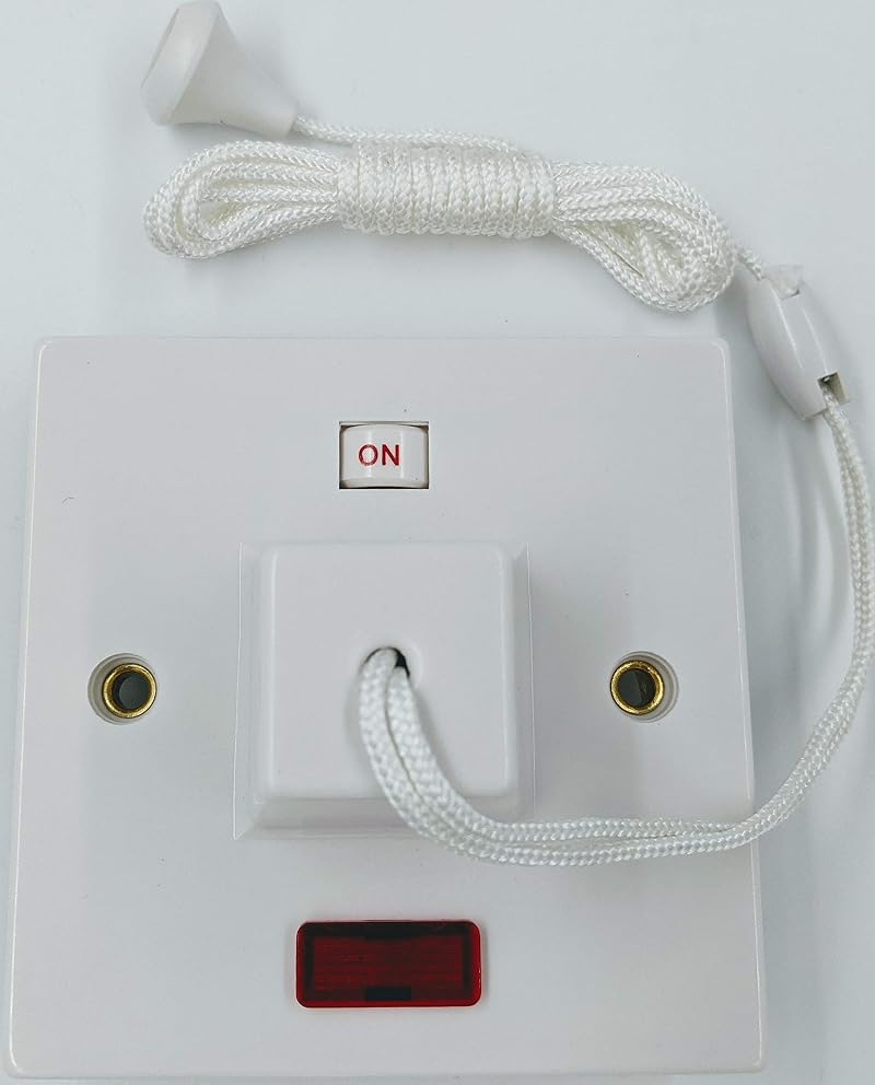 Status Electric Shower Ceiling Switch Pull Cord 45 Amp Double Pole Isolator