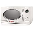 Nostalgia RMO4IVY Retro 0.9 Cubic Foot 800-Watt Countertop Microwave Oven, 5 Power Levels and 12 Cook Settings, LED Display, 