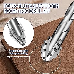 10Pcs New Four-Flute Sawtooth Eccentric Drill Bit
