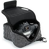 USA GEAR FlexARMOR X DSLR SLR Camera Case Sleeve with Deluxe Padded Neoprene Protection, Carabiner Clip and Accessory Storage