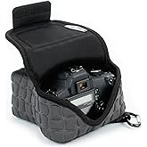 USA Gear DSLR Camera Case/SLR Camera Sleeve with Zippered Accessory Storage, Flexible Neoprene & Holster Belt Loop - Compatible with Canon, Nikon, Sony, Olympus, Pentax and Many More