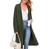 MASCOMODA Open Front Long Cardigan Sweaters for Women Trendy 2025 Fall Winter Oversized Sweater Coats Knit Coatigan Jackets
