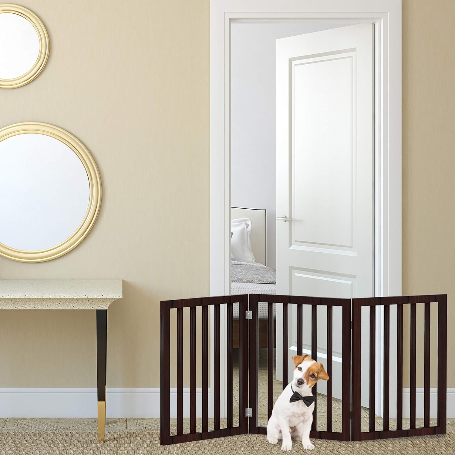 4 panel folding dog gate
