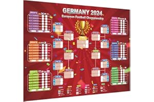 HONCHAN European Cup 2024 Soccer Game Wall Calendar Poster GERMANY 2024 European Football Championship sticker book Football Tournament Schedule Soccer Matches Wall Chart for Home Office bar football club Decorations… (European Cup)