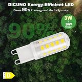 DiCUNO G9 LED Bulbs 6000K Cool White 3W 410LM 6 Pack Not Dimmable view 4