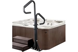 Two-Way Hot Tub Handrails,Electrophoretic Coating Rust Prevention Technology&Waterproof Sponge Handle.43-53" Adjustable Heigh