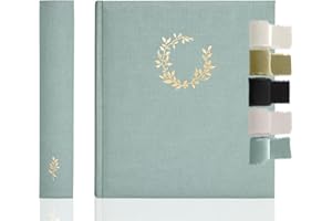 La Lente Premium Scrapbook Album – Photo Album with Writing Space – 100 Pages for Multiple Sizes 4x6, 5x7, 6x8, 8x10 – Holds 500 Photos – Wedding, Baby, Travel & Family Memories