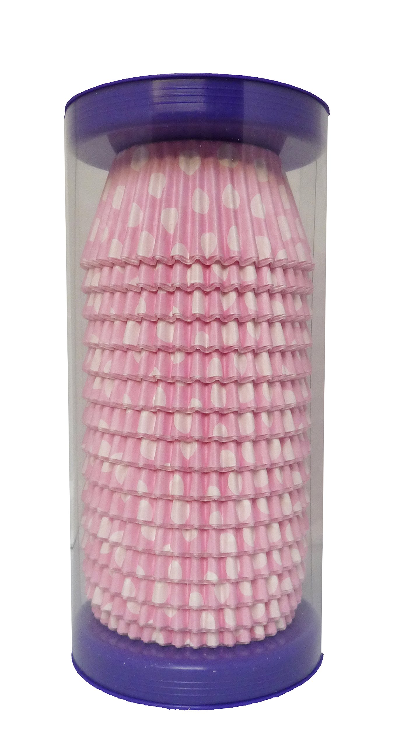 Scrumptious 180PC Pink Polkadot Greaseproof Paper Cupcake Cases for Baking - 65GSM Paper - Ideal for Valentine's Day Muffins & Cupcakes