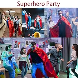 Maklulu Adult Superhero Capes and Masks-Halloween