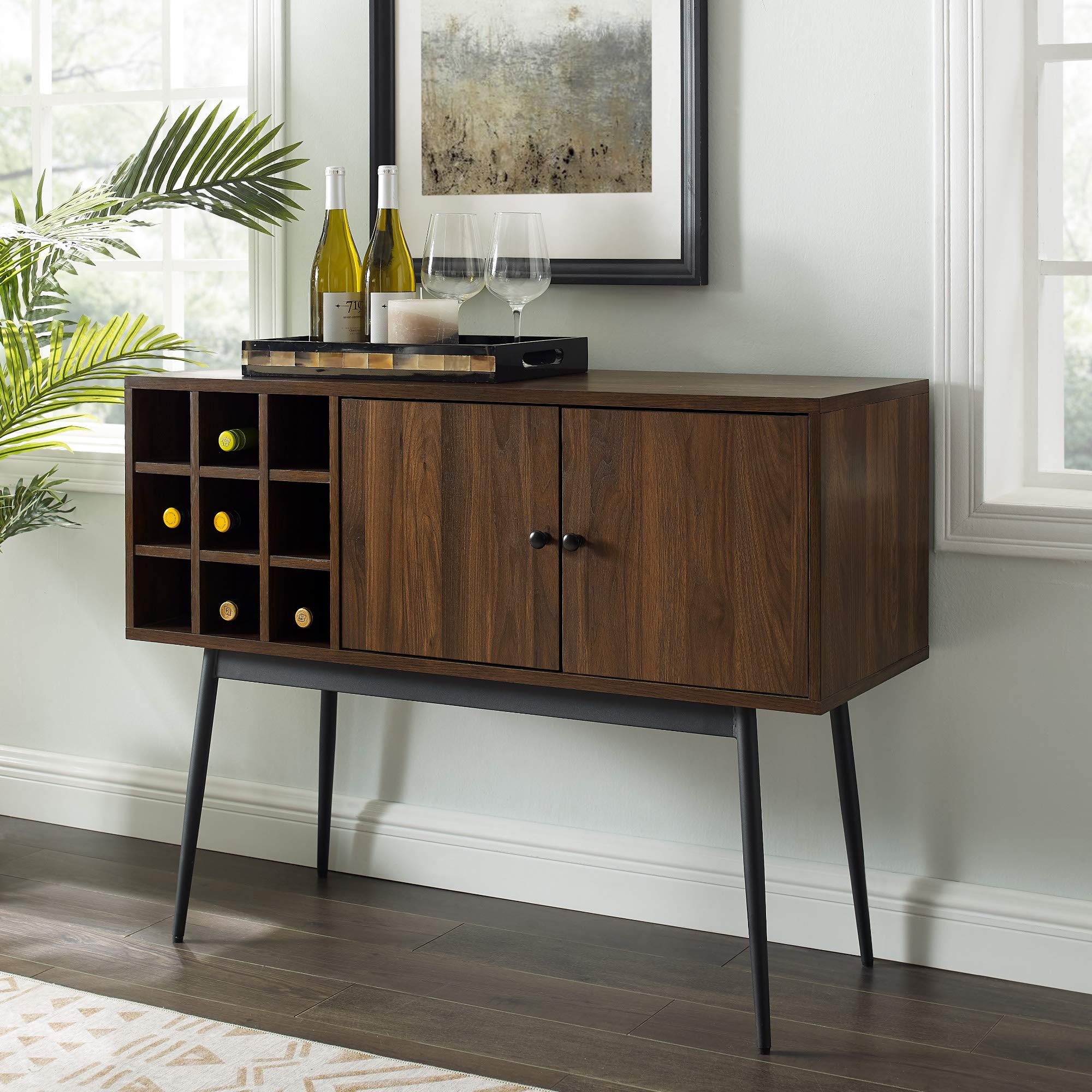 Buy Walker Edison Industrial Modern Wood 2 Door Buffet Sideboard with