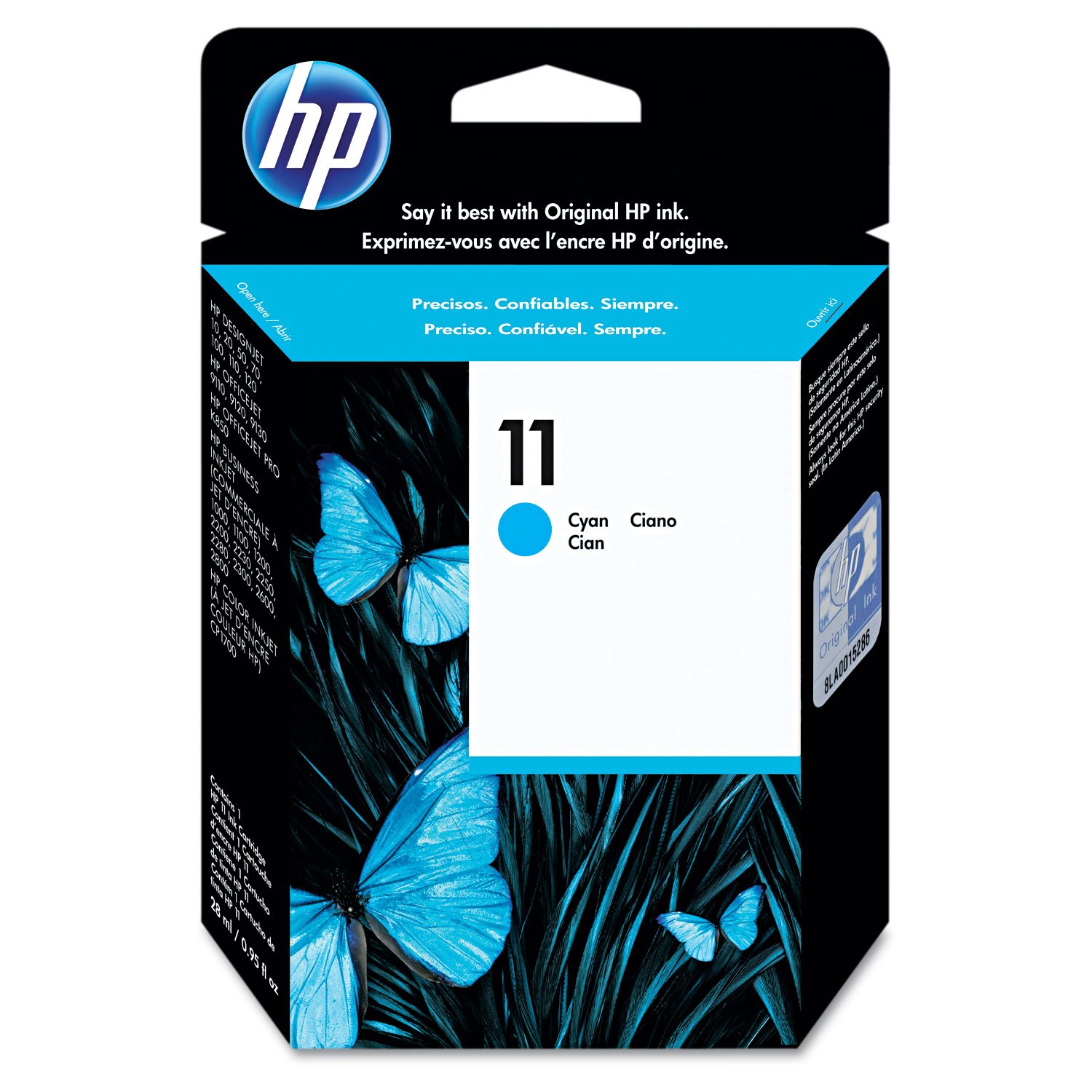 HP C4836A 11 Original Ink Cartridge, Cyan, Single Pack