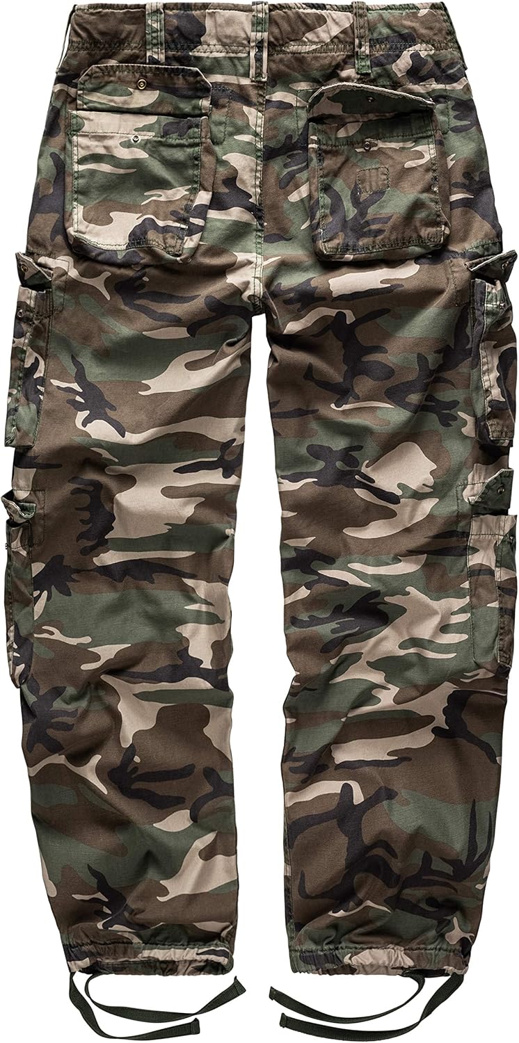 Surplus Cargo Trousers Mens Airborne Vintage, Woodland, XXL - Image 3