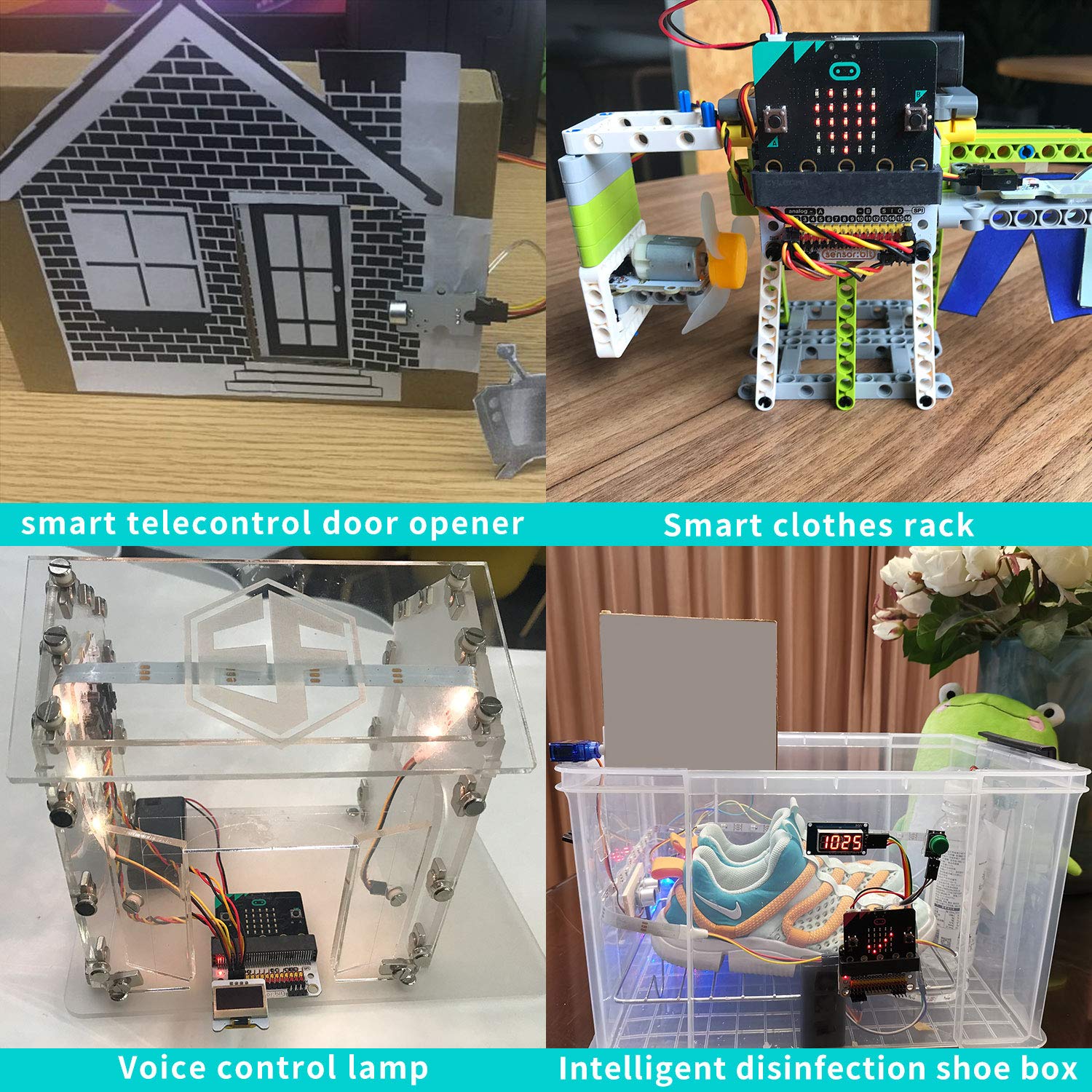ELECFREAKS microbit Smart Home Kit Micro:bit Sensor Starter Kit Octopus Series Sensor, DIY Programming kit with Basic Coding Electronics Modules and Wiki Tutorial(Without Micro:bit)