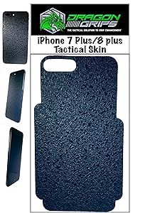 iPhone 8 Plus 7 Plus Rubber Grip Tape Skin Sticker Minimalist case Decal (Black)