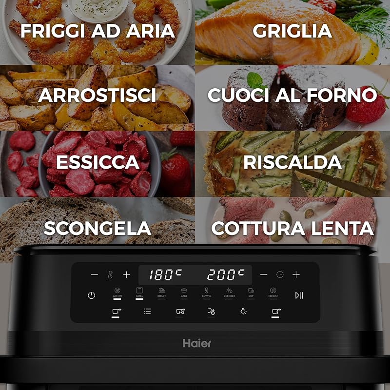 Friggitrice ad Aria Flexi | 11L con Divisorio e Finestra