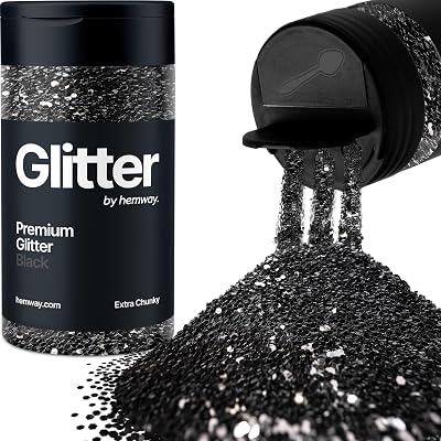 Hemwave Black Glitter Shaker 130g Extra Chunky Glitter Resin Epoxy