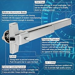 GCCSJ Door Push Bar Panic Exit Device Doors Lock
