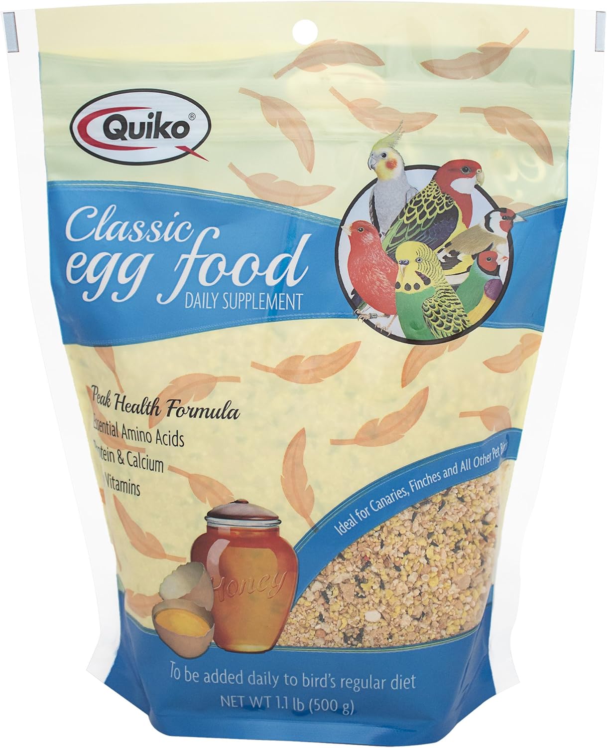Quiko Classic Egg Food Daily SupplementPeak Health Formula, Ideal for Canaries, Finches and All