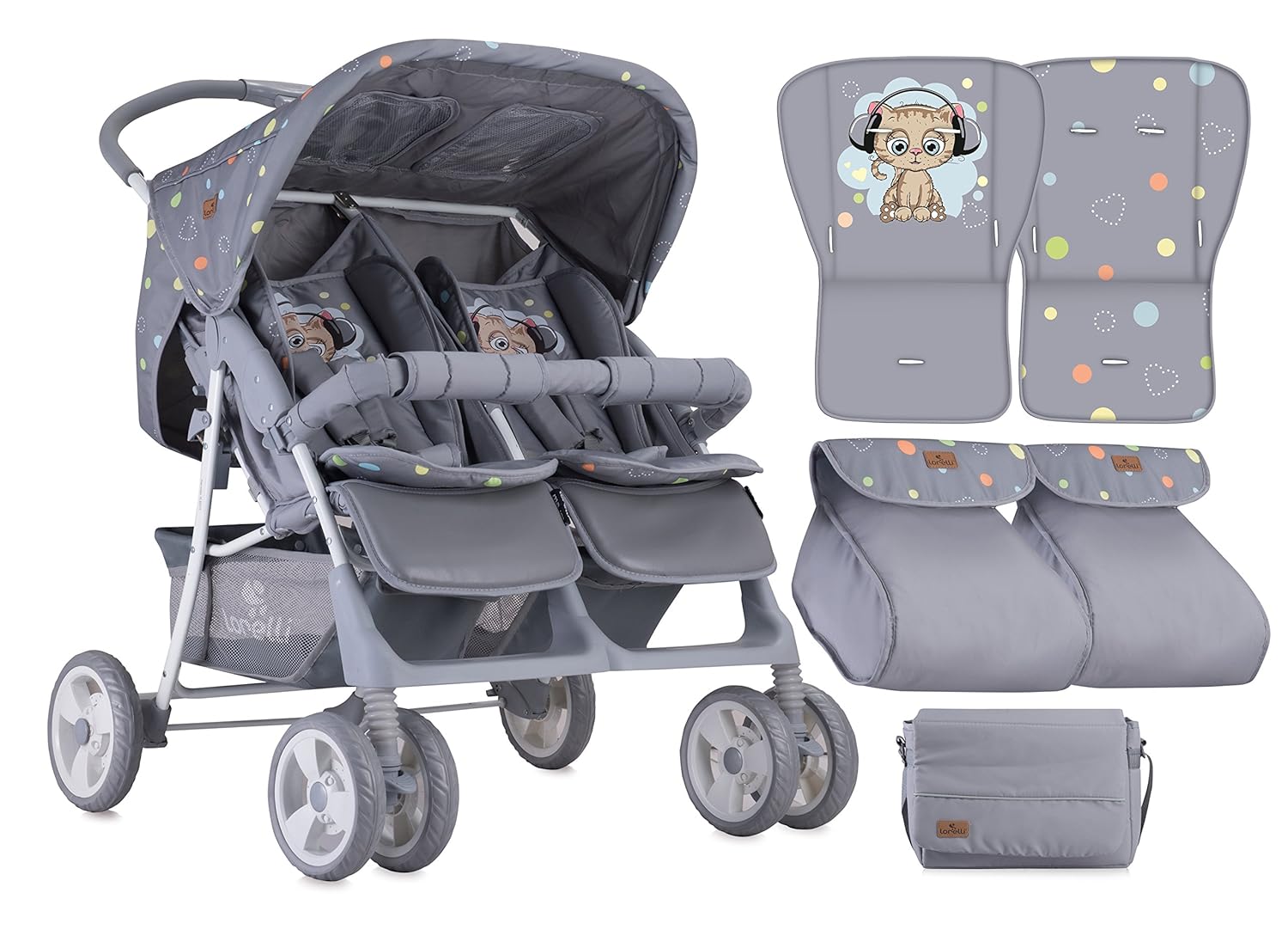 double buggy pram and pushchair