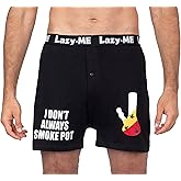 Lazy Me Men's Funny Novelty Boxer Shorts Humorous Underwear, Gag Gifts for Him