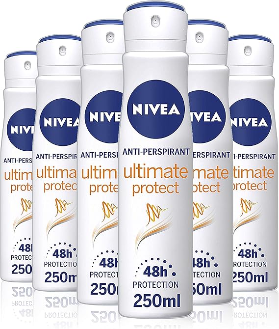 NIVEA Ultimate Protect AntiPerspirant Deodorant Spray Pack of 6 (6 x