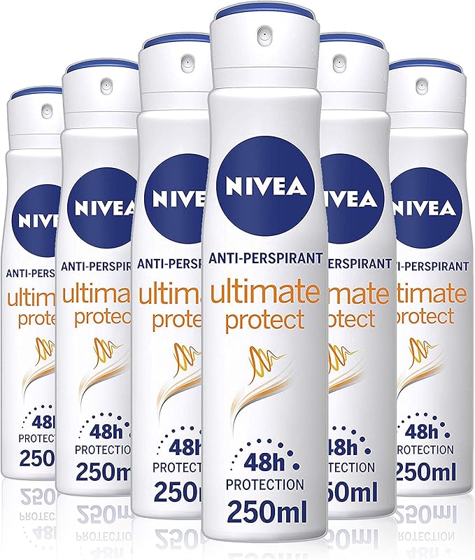 NIVEA Ultimate Protect AntiPerspirant Deodorant Spray Pack of 6 (6 x