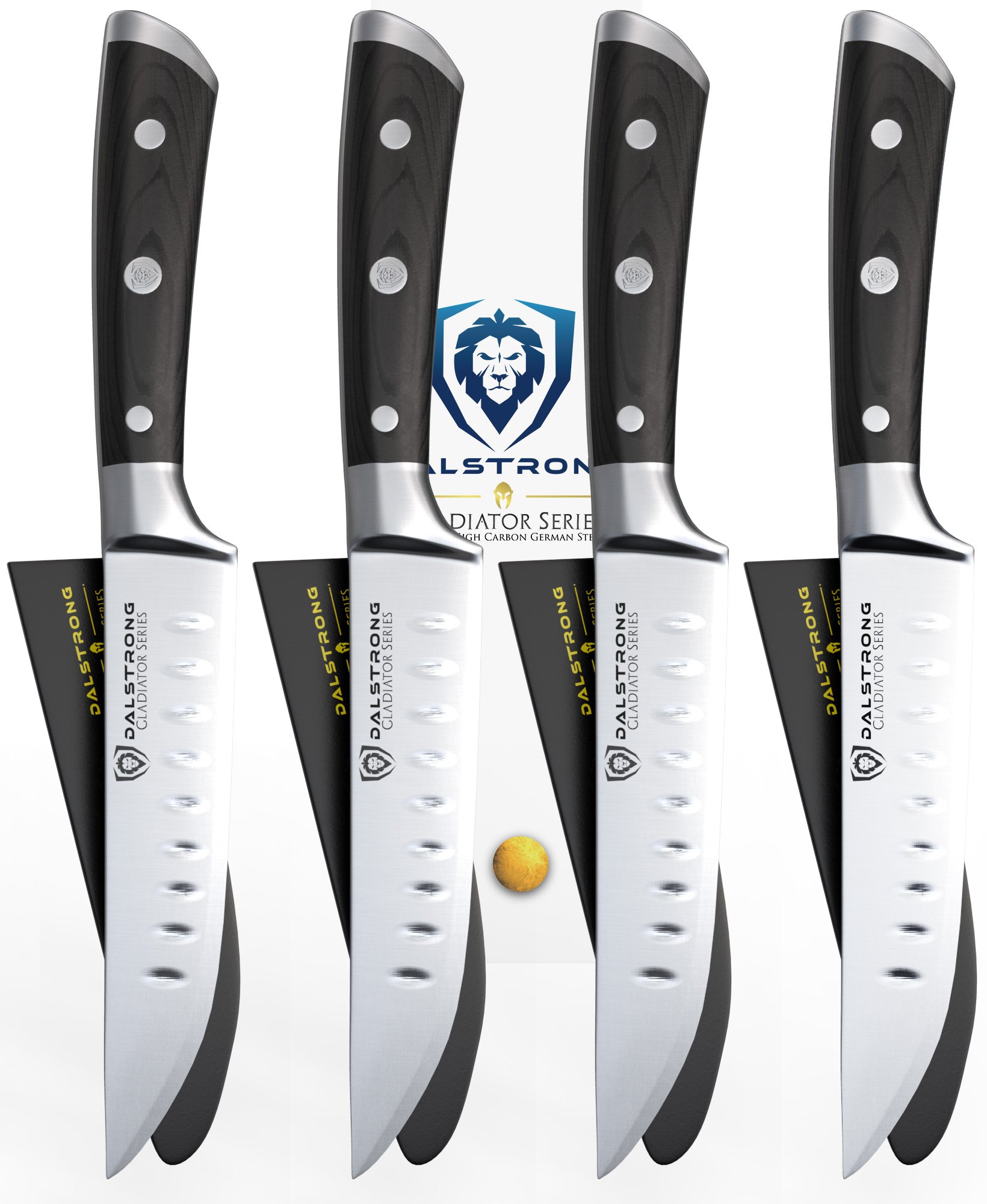 Dalstrong Steak Knives Set Gladiator Series Straight Edge German