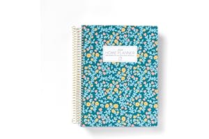 PASSIONATE PENNY PINCHER PPP 2024 Home Planner (Floral) | Work from Home Planner w/Stickers | Daily Checklist | Monthly Budget Worksheet | Monthly Calendar Layout | Vacation Checklist | Coil Binding | Poly Laminated Cover